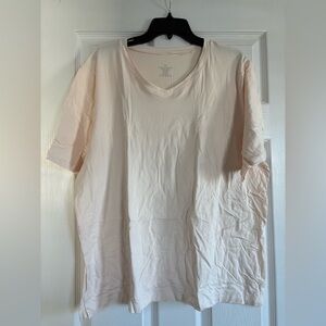 Cream V-Neck Women's T-Shirt